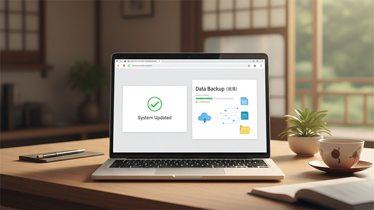 WordPressのシステム更新とデータバックアップ