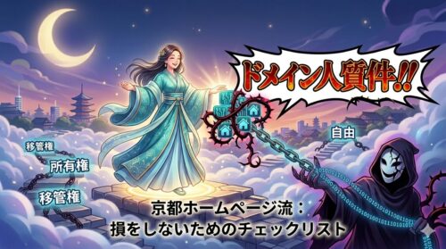 ドメイン人質事件！！ホームページ保守費用の相場と妥当性の見極め方。京都ホームページ流のチェックリスト。